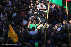 تشییع پیکر شهید مدافع حرم گل آقا مرادی در مشهد