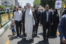 حضور شخصیت های کشوری و لشگری در راهپیمایی روز قدس