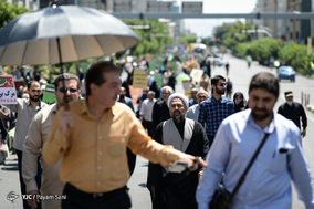 حضور شخصیت های کشوری و لشگری در راهپیمایی روز قدس