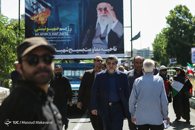 حضور شخصیت های کشوری و لشگری در راهپیمایی روز قدس