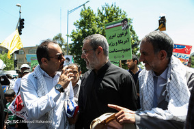حضور شخصیت های کشوری و لشگری در راهپیمایی روز قدس