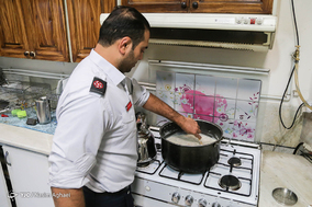 افطار با آتش نشانان ایستگاه دو‎