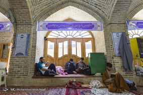 مراسم معنوی اعتکاف در مسجد جامع همدان