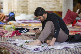 مراسم معنوی اعتکاف در مسجد جامع همدان
