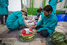 مراسم معنوی اعتکاف در مسجد جامع همدان