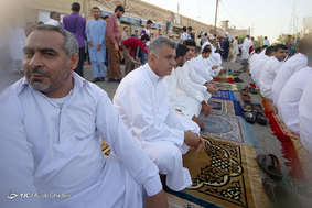 نماز عید فطر در منطقه سنی نشین جزیره کیش