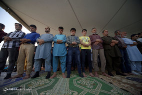 نماز عید فطر در منطقه سنی نشین جزیره کیش