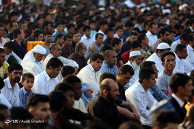 نماز عید فطر در منطقه سنی نشین جزیره کیش