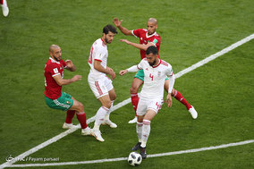 دیدار تیم های فوتبال ایران و مراکش در جام جهانی روسیه