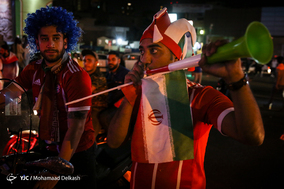 شادی مردم تهران پس از پیروزی تیم ملی فوتبال مقابل مراکش-3