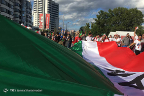 حضور هواداران ایرانی در شهر کازان پیش از دیدار با اسپانیا