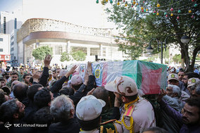 تشییع پیکر مرزبان شهید جلال بهبودی در مشهد