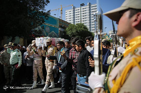 تشییع پیکر مرزبان شهید جلال بهبودی در مشهد