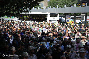 تشییع پیکر مرزبان شهید جلال بهبودی در مشهد