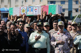 تشییع پیکر مرزبان شهید جلال بهبودی در مشهد