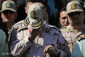 تشییع پیکر مرزبان شهید جلال بهبودی در مشهد