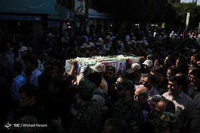 تشییع پیکر مرزبان شهید جلال بهبودی در مشهد