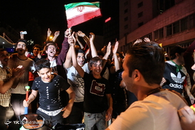 حمایت مردم تهران از تیم فوتبال ملی ایران