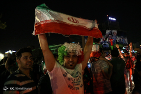 حمایت مردم تهران از تیم فوتبال ملی ایران