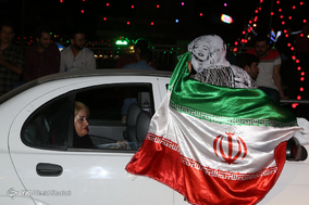 حمایت مردم تهران از تیم فوتبال ملی ایران