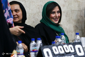 تمرین تیم ملی والیبال نشسته زنان ایران با حضور هنرمندان