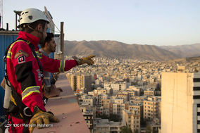 خطر سقوط جرثقیل در کرج