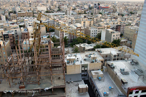 خطر سقوط جرثقیل در کرج