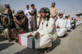 ورود پیکر مطهر ۷۵ شهید دفاع مقدس از مرز شلمچه