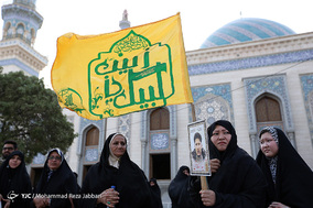 پیکر شهید مدافع حرم «سیدرضا حسینی» در قم