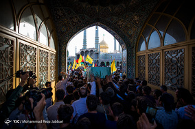 پیکر شهید مدافع حرم «سیدرضا حسینی» در قم
