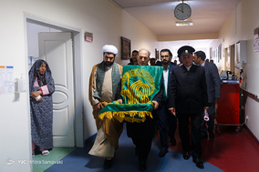 حضور خادمین بارگاه امام رضا(ع) در بیمارستان شهدای یافت آباد و موسسه رعد