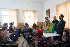 حضور خادمین بارگاه امام رضا(ع) در بیمارستان شهدای یافت آباد و موسسه رعد