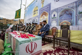 استقبال از دو شهید گمنام عملیات رمضان با حضور کاروان زیر سایه خورشید