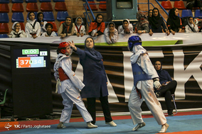 رقابت های تکواندو نونهالان دختر کشور