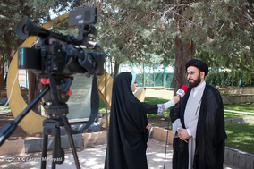 حجت الاسلام والمسلمین حسینی معاون قرآنی اوقاف و و حجت الاسلام و المسلمین سلیمانی مدیر روابط عمومی اوقاف 