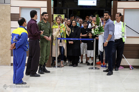 مراسم استقبال از نازنین رحمانی بانوی قایقران کرمانشاهی