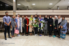 مراسم استقبال از نازنین رحمانی بانوی قایقران کرمانشاهی
