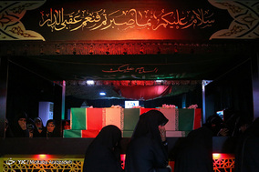 مراسم وداع با پیکر دو شهید مدافع حرم