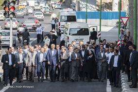 آیین بهره برداری از دوربرگردان غیر همسطح بزرگراه شهید مدرس