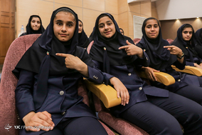 تمرین و مراسم بدرقه تیم فوتبال دختران نوجوان اعزامی به مسابقات آسیایی تاجیکستان
