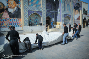 آیین برافتاشتن خیمه ی حسینی در امام زاده هارونیه اصفهان