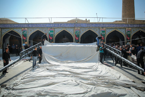 آیین برافتاشتن خیمه ی حسینی در امام زاده هارونیه اصفهان