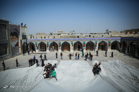 آیین برافتاشتن خیمه ی حسینی در امام زاده هارونیه اصفهان