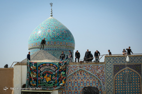 آیین برافتاشتن خیمه ی حسینی در امام زاده هارونیه اصفهان