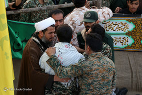 مراسم تدفین طلبه شهید مدافع حرم فرهاد طالبی - لامرد