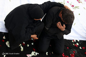 مراسم تدفین طلبه شهید مدافع حرم فرهاد طالبی - لامرد