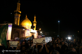 مراسم وداع با دو شهید گمنام در بین الحرمین اهواز