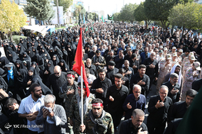 مراسم تشییع پیکر 9 شهید گمنام دوران دفاع مقدس - کرمانشاه