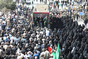 مراسم تشییع پیکر 9 شهید گمنام دوران دفاع مقدس - کرمانشاه