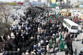 مراسم تشییع پیکر 9 شهید گمنام دوران دفاع مقدس - کرمانشاه